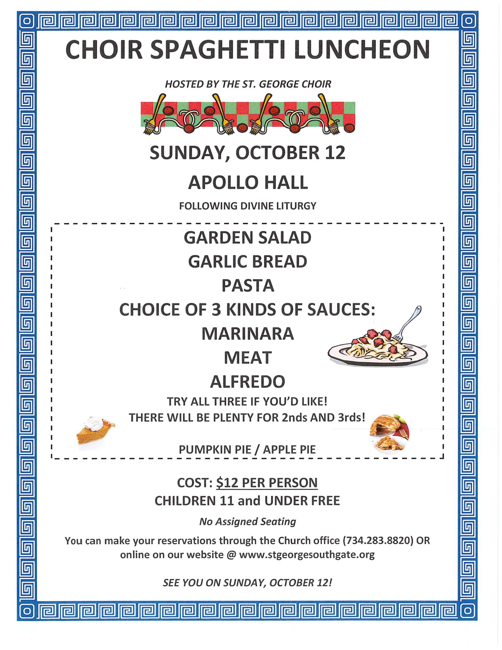 Choir Spaghetti Fundraiser Luncheon
