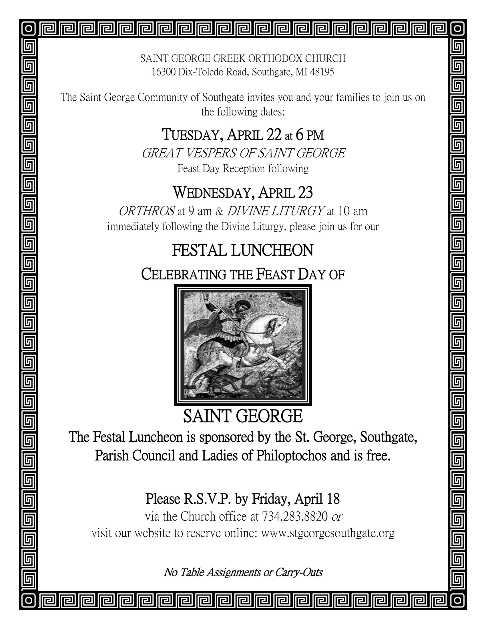 Saint Church Feastday Luncheon