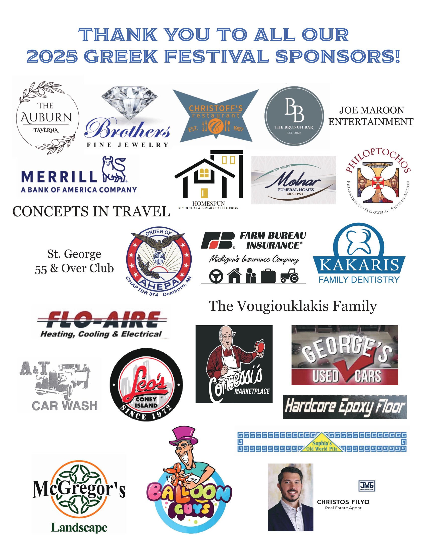 2025 Greek Festival Sponsors